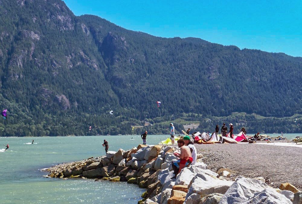 The Squamish Spit, a popular spot for KiteBoarding